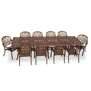 10 seater protea with 320cm x 110cm elizabeth table (rectangle)