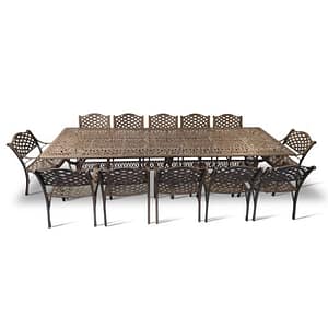 12 seater lattice with 320cm x 110cm elizabeth table (rectangle)