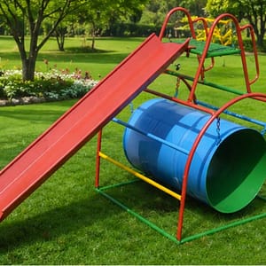 drum with frame + 2m steel slide