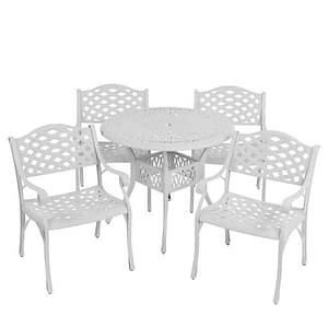 4 seater lattice with 90cm elizabeth table (round)