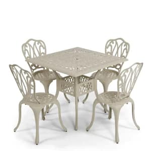 4 seater lisa with 90cm square elizabeth table