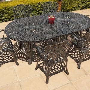 6 seater king diamond, 185cm x 100cm king diamond table (oval)