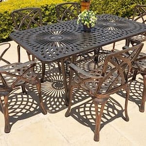 6 seater small rainbow, 157cm x 85cm king diamond table (rectangle)