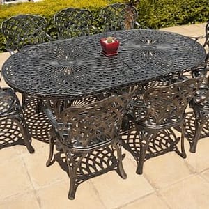 8 seater king diamond, 220cm x 125cm king diamond table (oval)