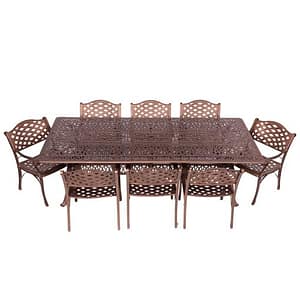 8 seater lattice with 240cm x 110cm rectangle table