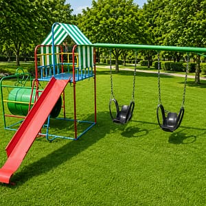 baby jungle gym with tent + 2 swings