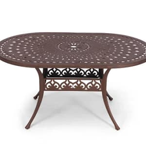 lattice table 150cm x 96cm (oval)