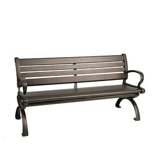 park bench with back rest