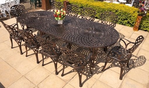 10 seater king diamond, 325cm x 125cm king diamond table (oval)