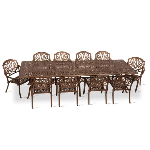 10 seater protea with 320cm x 110cm elizabeth table (rectangle)