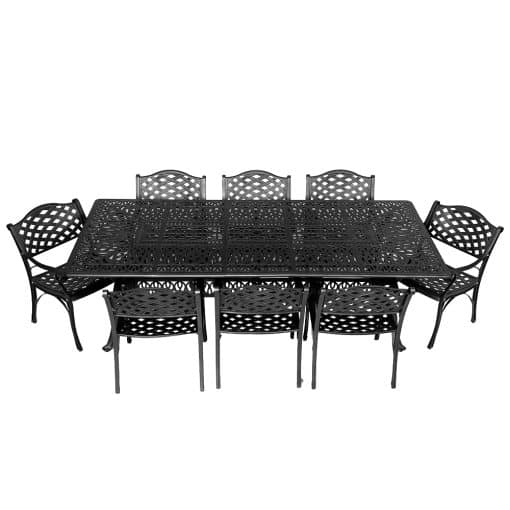 8 seater lattice with 240cm x 110cm rectangle table