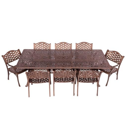 8 seater lattice with 240cm x 110cm rectangle table