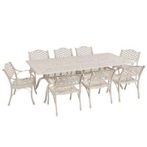8 seater lattice with 240cm x 110cm rectangle table