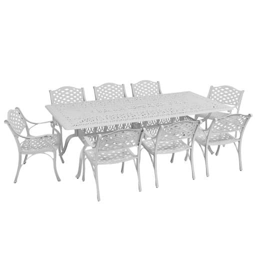 8 seater lattice with 240cm x 110cm rectangle table